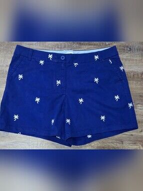 Women’s Royal Blue Palm-Print Crown & Ivy Casual Shorts 14